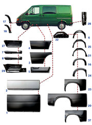 Кузовные автозапчасти Форд Транзит 1986-2006 